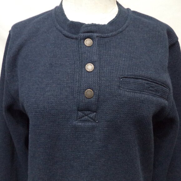 L.L. Bean Katahdin Waffle knit Fleece lined Henley Shirt Top Men Small Sm S - Picture 4 of 16